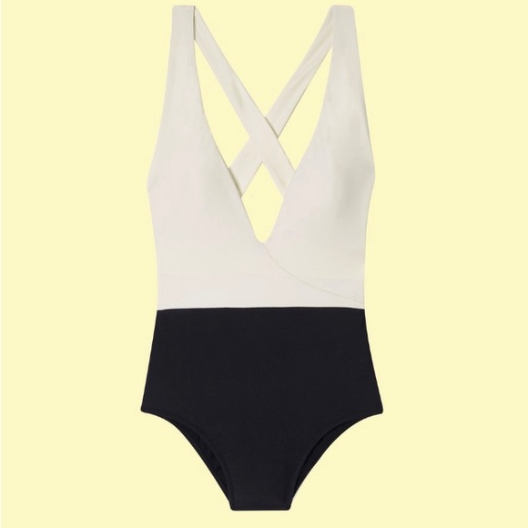 Summersalt Deep Dive One Piece Swim Bathing Suit Size 6 NWT Black White - Picture 2 of 5